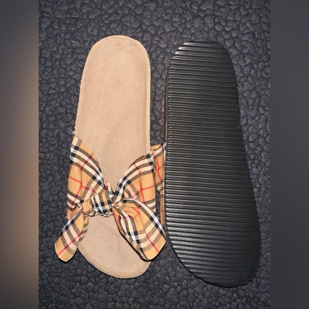 Plaid 'Ribbon' Sandals